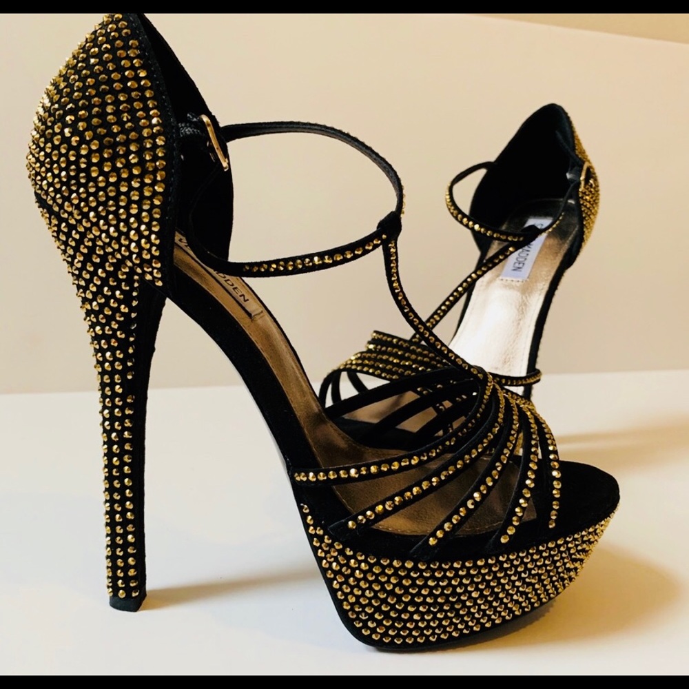 Steve Madden Heels Black/Gold